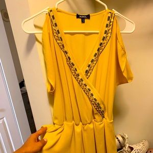 Yellow short romper